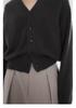 2025 Autumn/Winter Women's V-neck 100% Pure Wool Cardigan - Versatile, Soft, Thick Knit Sweater Coat
