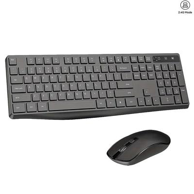 Ergonomic 2.4G Plug And Play Wireless Keyboard Mouse Combo Full Size 104 Keys Wireless Keyboard Mouse Set For Win 7/8/10/XP/MAC