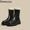 Winter Women Warm Plush Ankle Boots Comfort Non Slip Big Size Shoes Concise Cotton Short Botas De Mujer