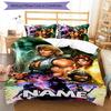 3pcs Custom Name Cartoon He-Man and the Masters of the Universe Bedding Set Duvet Cover Closure Includes 1 Duvet Cover & 2 Pillowcases for All Seasons