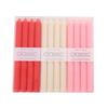 4 Pieces/box Straight Candles 2.2*25cm Color Western Restaurant European Red and White Long Candles 2 Pieces