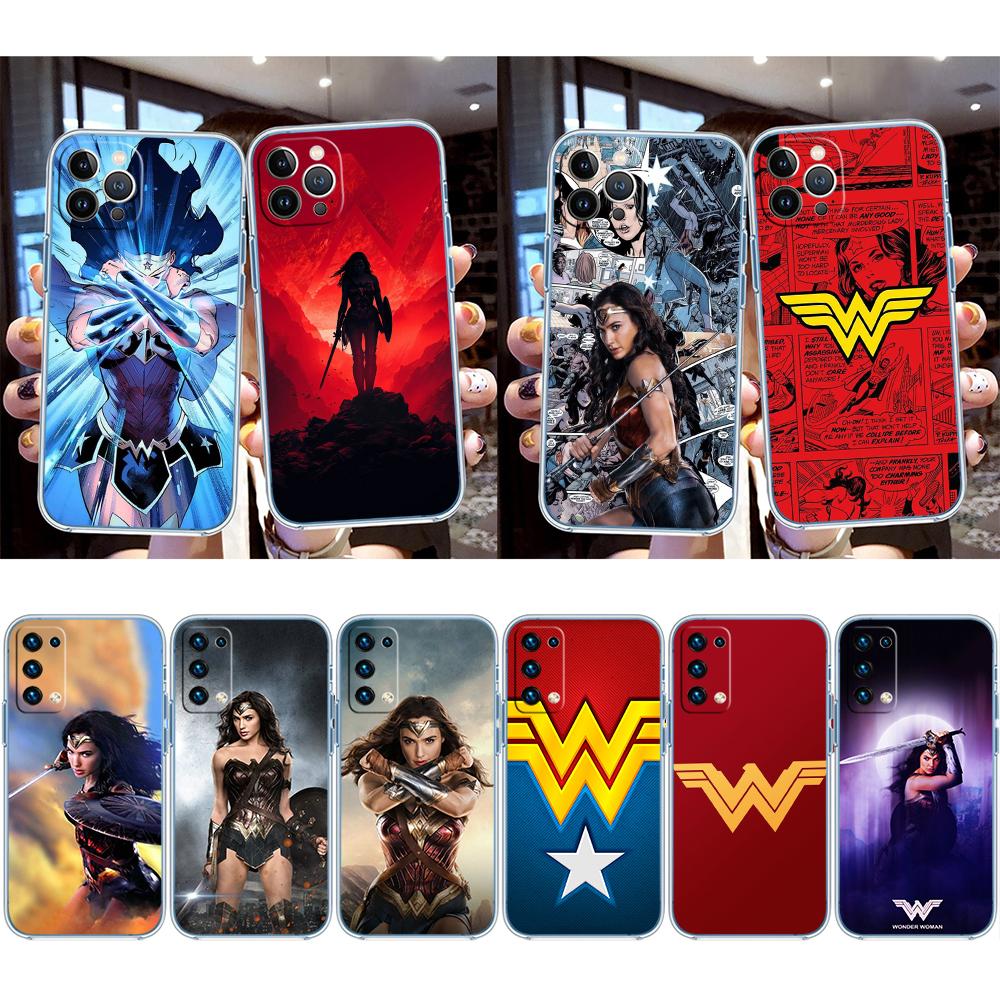 RE64 Wonder Woman Transparent Phone Case for Motorola Moto G7 G8 G9 G84 G85 G73 G24 G15 Z2 Play Power Plus