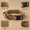 Anti-Bite Tactical Dog Collar Double Pin Metal Buckle Alloy D-Ring Padded Nylon Collar for Large Dogs Outdoor Training Hiking