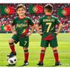26 Chłopcy Ronaldo Nr 7 Koszulka Piłkarska Zestaw Spodenki Kobiety Mężczyźni Harajuku Fani PORTUGALII Zestaw Koszulka Spodenki Dzieci Dres 2-częściowy Zestaw