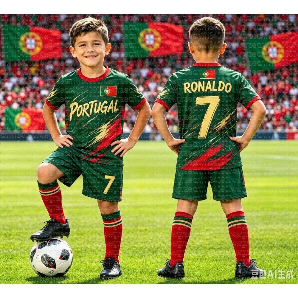 26 Chłopcy Ronaldo Nr 7 Koszulka Piłkarska Zestaw Spodenki Kobiety Mężczyźni Harajuku Fani PORTUGALII Zestaw Koszulka Spodenki Dzieci Dres 2-częściowy Zestaw