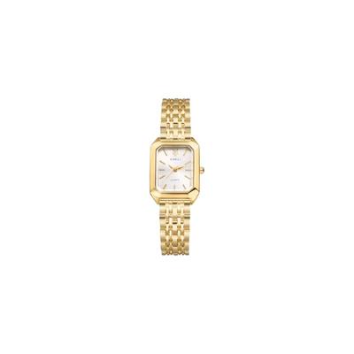 "Women's Square Dial Waterproof Watch Quartz Stainless Steel Adjustable Gold"