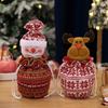 Knitted Christmas Knitted Gift Bags 3D Cartoon Candy Storage Bags  New Year Celebration