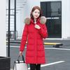 Winter down jacket for women, medium length, white duck down, thickened, warm and temperament, young mother's large size slim down jacket