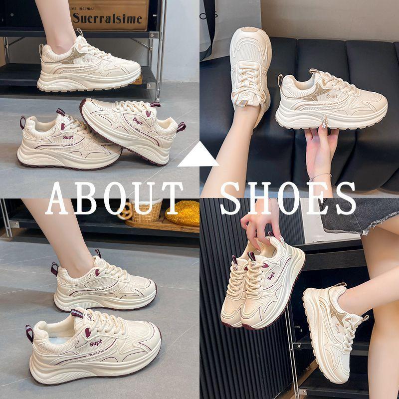 Little White Shoes Women's 2025 New Summer Mesh Shoes Breathable Moral Training Shoes Thin Soft Soles Not Tired Feet Casual Sports Shoes