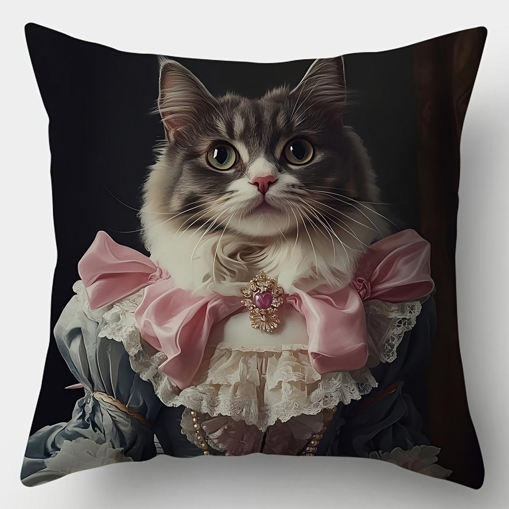 Fancy Animal Portraits PillowcasesLiving Room Sofa Cushion Cover, Soft and Comfortable, Bedroom Room Decoration