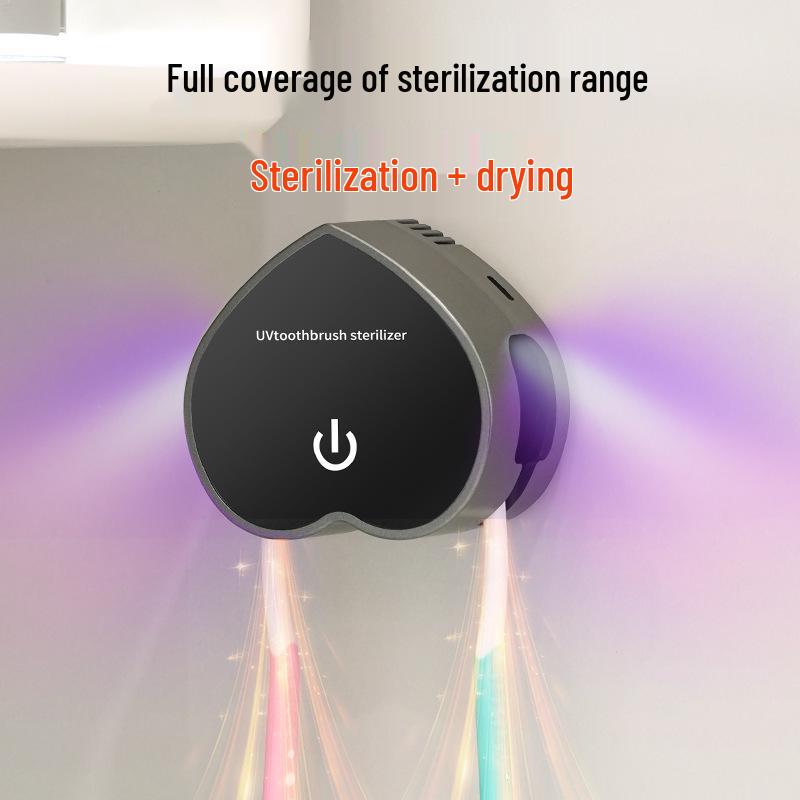 Nástěnný UV sterilizátor a sušič zubních kartáčků s automatickým sušením