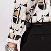 Men's Mulberry Silk Blend Printed Long-Sleeve Shirt