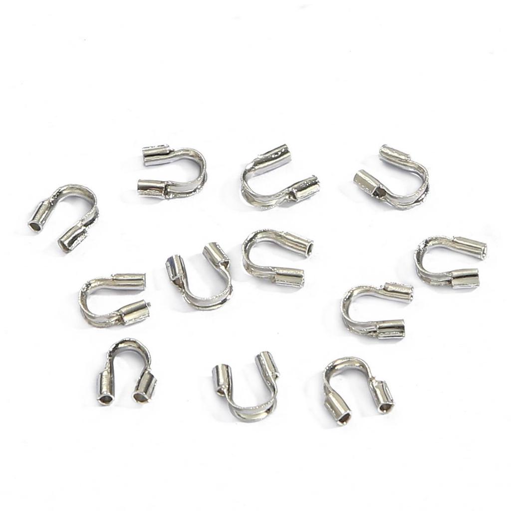 Handmade U-Shaped Cable Protector End Cap for DIY Necklace and Bracelet Accessories.