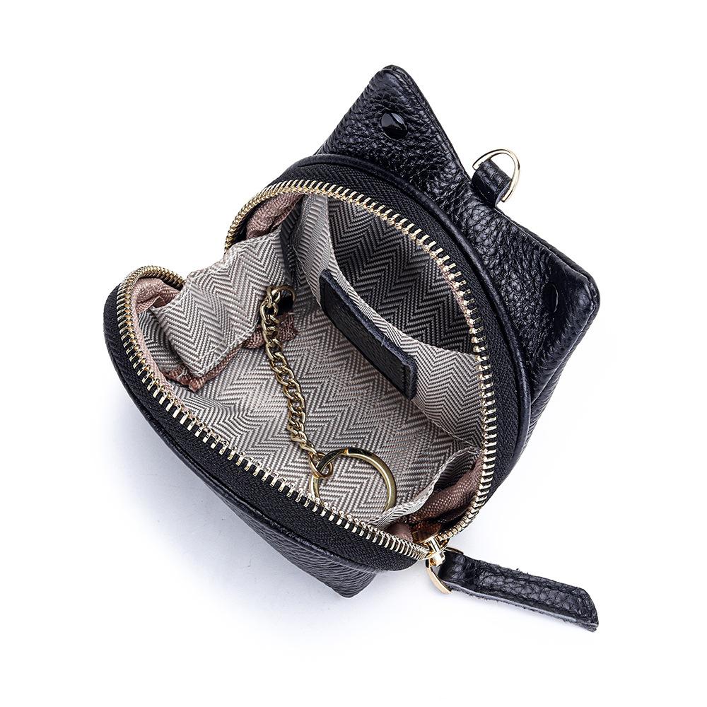 Leather Coin Purse Pouch Mini Wallet Change Purses with Keychain Women Zipper Closure Small Coin Holder Student Wallets