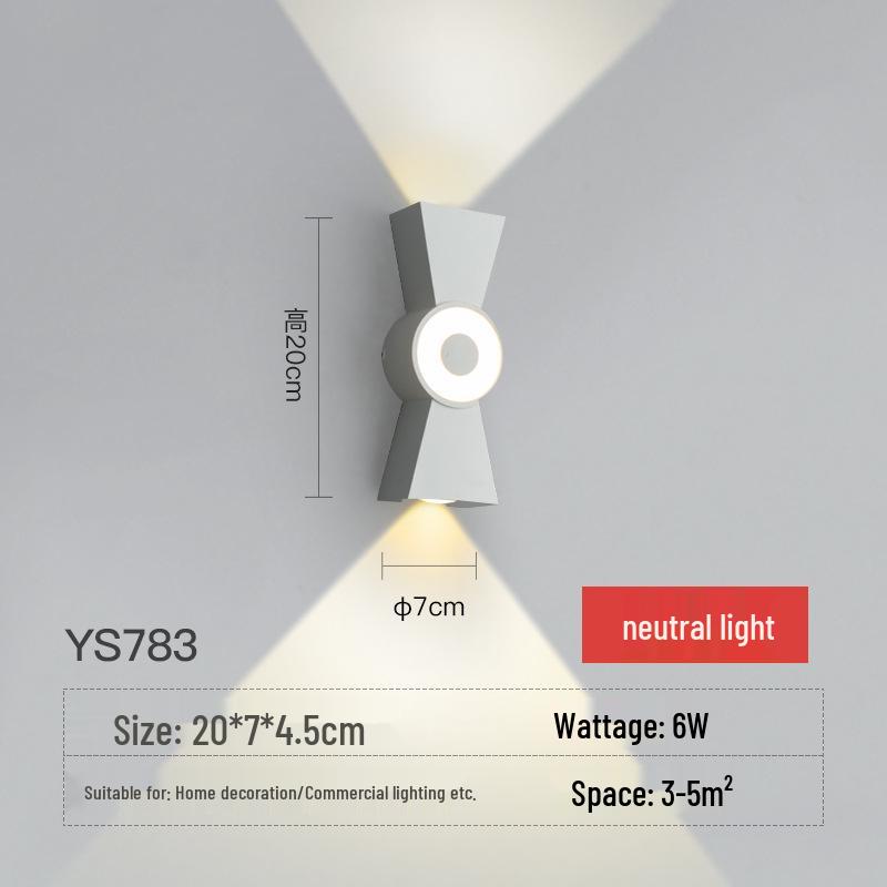 Super Bright Waterproof LED Wall Light - Up and Down Exterior for Balcony, Staircase, Courtyard