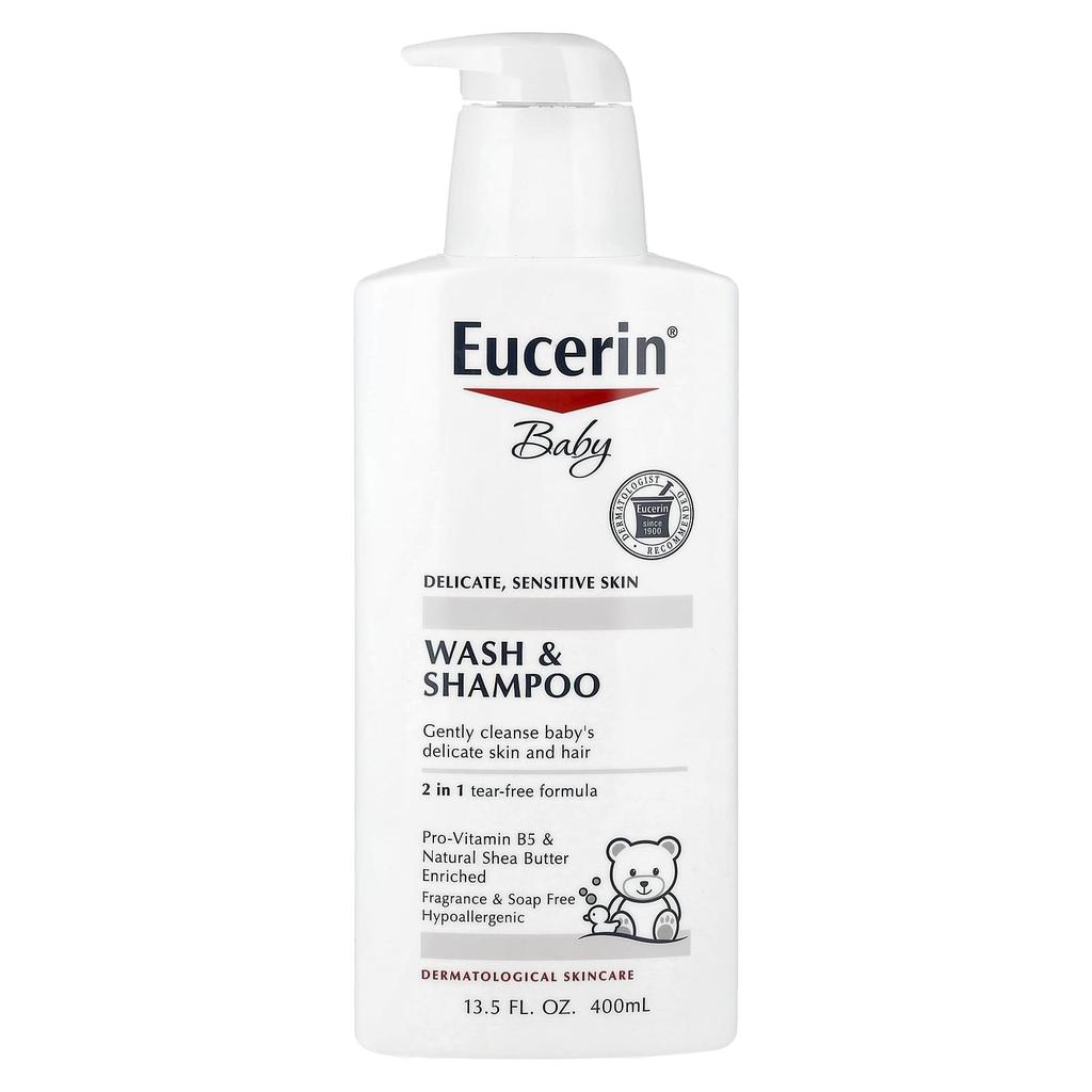 Baby, Wash & Shampoo, Fragrance Free, 400Ml(13.5Fl Oz)