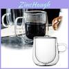 Double Walled Glass Mug Heat Resistant Tea Coffee Cup