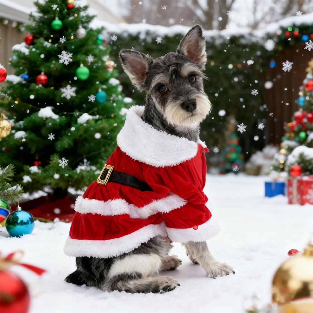 Dog Christmas Dress Christmas Dog Outfit Mrs Santa Claus Pet Clothes Puppy Xmas Holiday Costume Cat Skirt Winter Pet Clothes Cute Girl Red Dresses