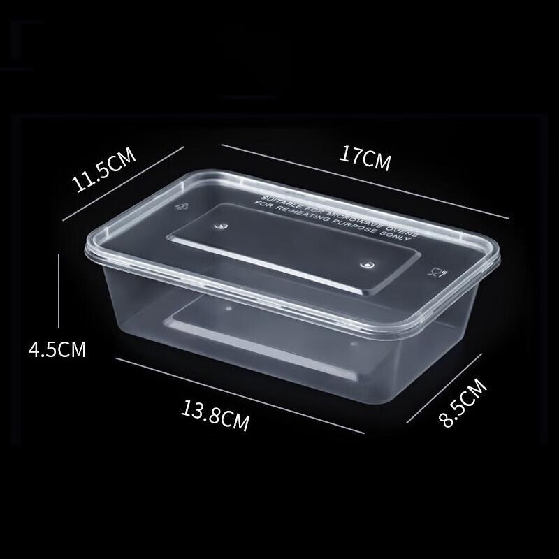 Disposable Rectangular Plastic Meal Prep Containers