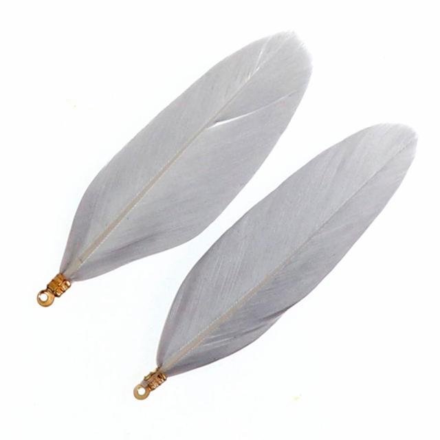 20 stk/pose 17 farger Naturlig gåsefjær Charms Anheng Ørepynt Charms For Diy Halskjede Armbånd Smykker Making 60 -70cm