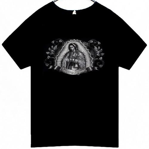 Lady Of Guadalupe Virgin Mary "Nuestra Reyna" Men's T-Shirt Size XL SEL Black