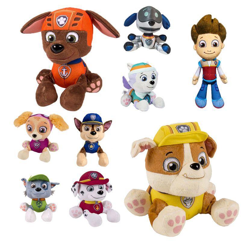 Patrol Plush Paw Toys Stuffed Doll Ryder Rubble Chase Rocky Zuma Skye