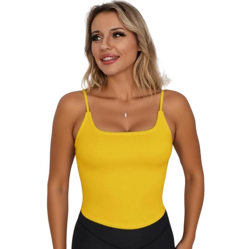 

Жіноча приталена майка: Європейський та американський стиль, щоденна необхідність Small жовтий
