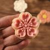4Pcs/Set Mooncake Mold Cherry Sakura Pattern Stamps Hand Press Blossom Flowers Bean Paste Cake Mold Plungers Pastry Bake Tools