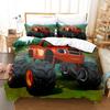 Cartoon Bedding Set Car Print Exquisite Birthday Gift Home Bedroom Decoration, Kids Adult Duvet Cover Pillowcase