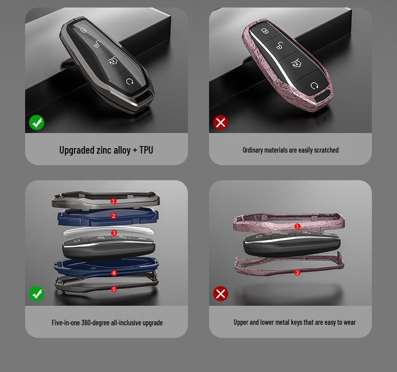 BYD Key Case: Compatible with Song Pro Plus, Yuan DMI, Dolphin, Han, Tang, Qin, Seal, and Destroyer 05 Protective Cover.