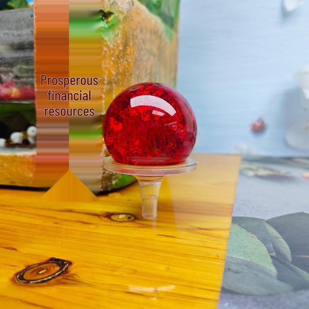 5CM Boyalı Buz Çatlaklı Küre Su Özelliği Bonsai Akvaryum Dekorasyonu