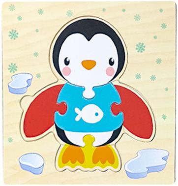 Baby Wooden Toys 3D Wood Puzzle Cartoon Animal Matching Game Intelligence Jigsaw Puzzle Toys For Children Educational