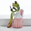 Elegant Treefrog Lover Sculpture Resin Desk Ornament For Living Room Bedroom Decoration And Anniversary Present
