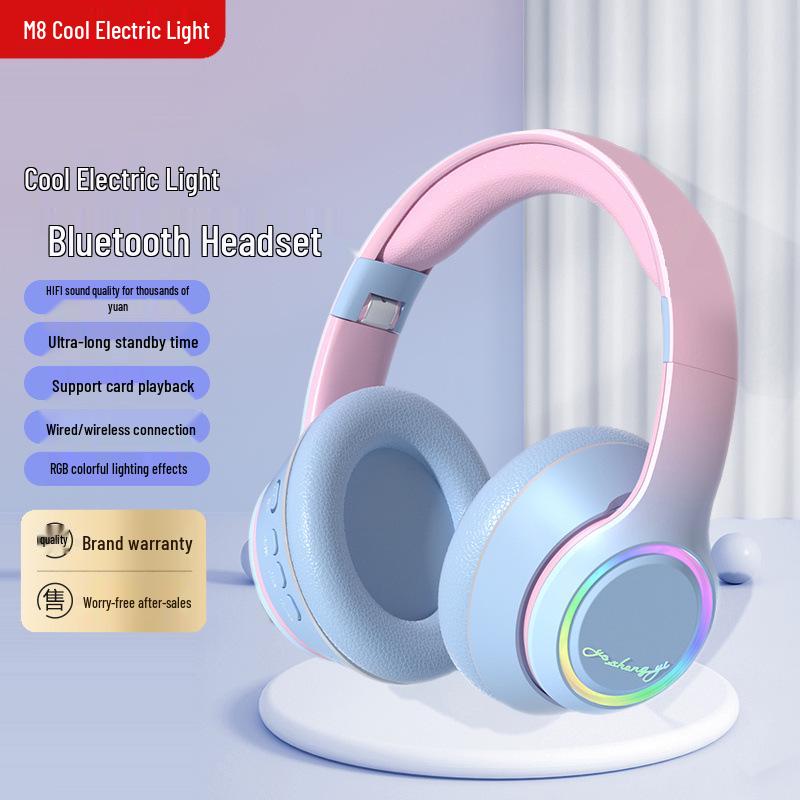 Wireless Bluetooth Cat Ear Headphones - Noise Cancelling, Over-Ear, Gaming & Music for Kids & Computers