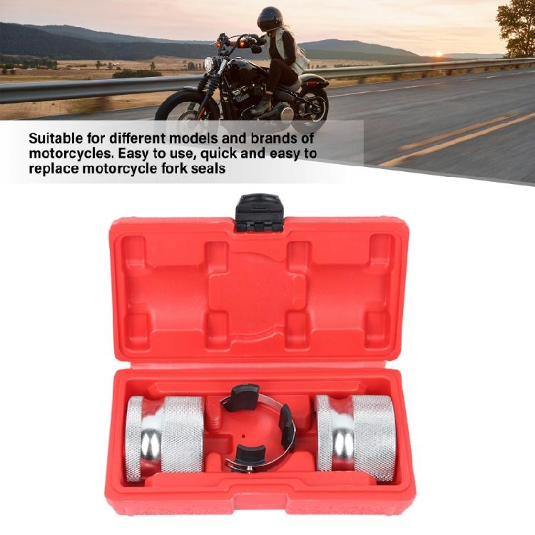 Motorcycle Fork Seal Driver Tool Set Motorcycle Accessories Adjustable Portable with Storage Box 35mm-50mm