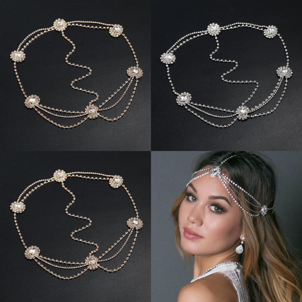 Elegant Rhinestone Decoration With Multi Layer Chain Design Women Necklace For Wedding And Travel Gift