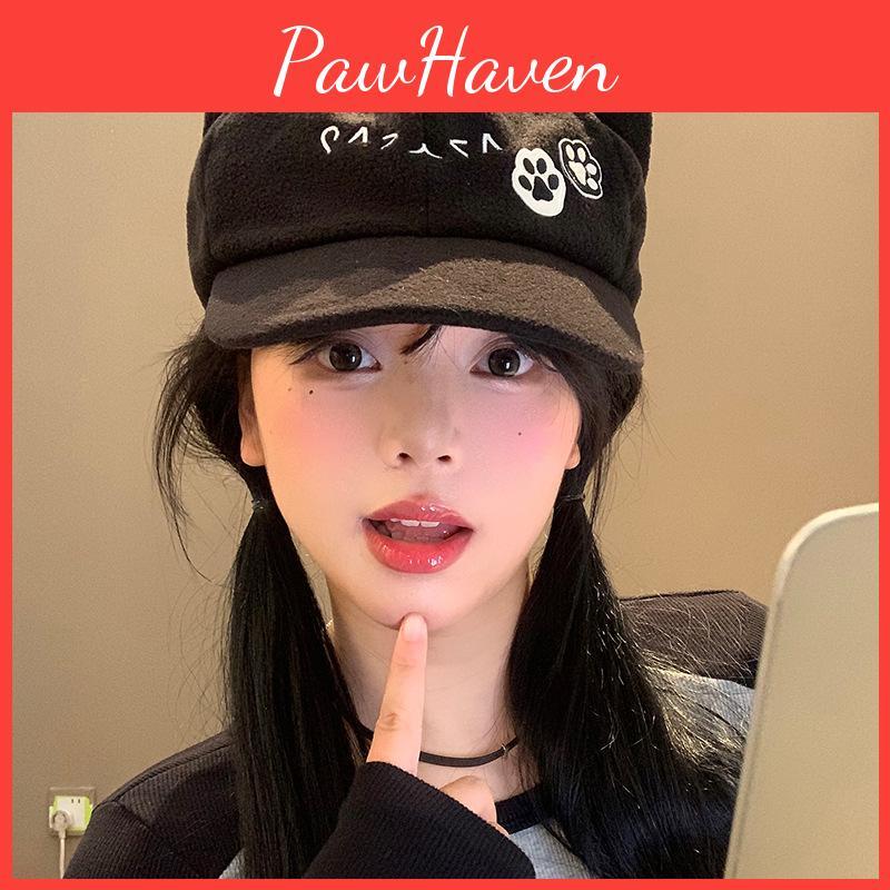 Cute Black Cat Ear Baseball Cap Unisex Anime Inspired Spring Accessory Fashion