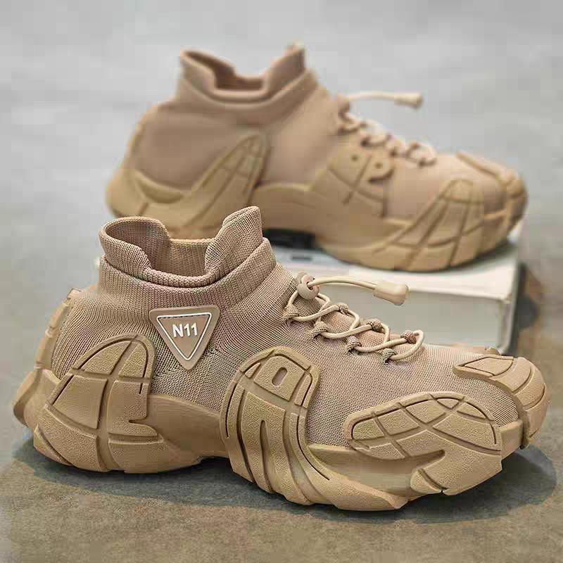 Sneakers Men's New Mesh Breathable Casual Shoes Comfortable Soft-soled Shoes Lazy Shoes Daddy Shoes