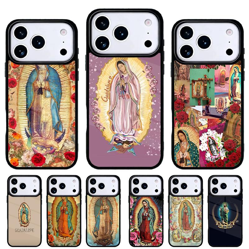 Guadalupe San Judas Phone Case for iPhone 17 16 15 14 13 Pro Max Back Cover for 12 11 Pro Coque