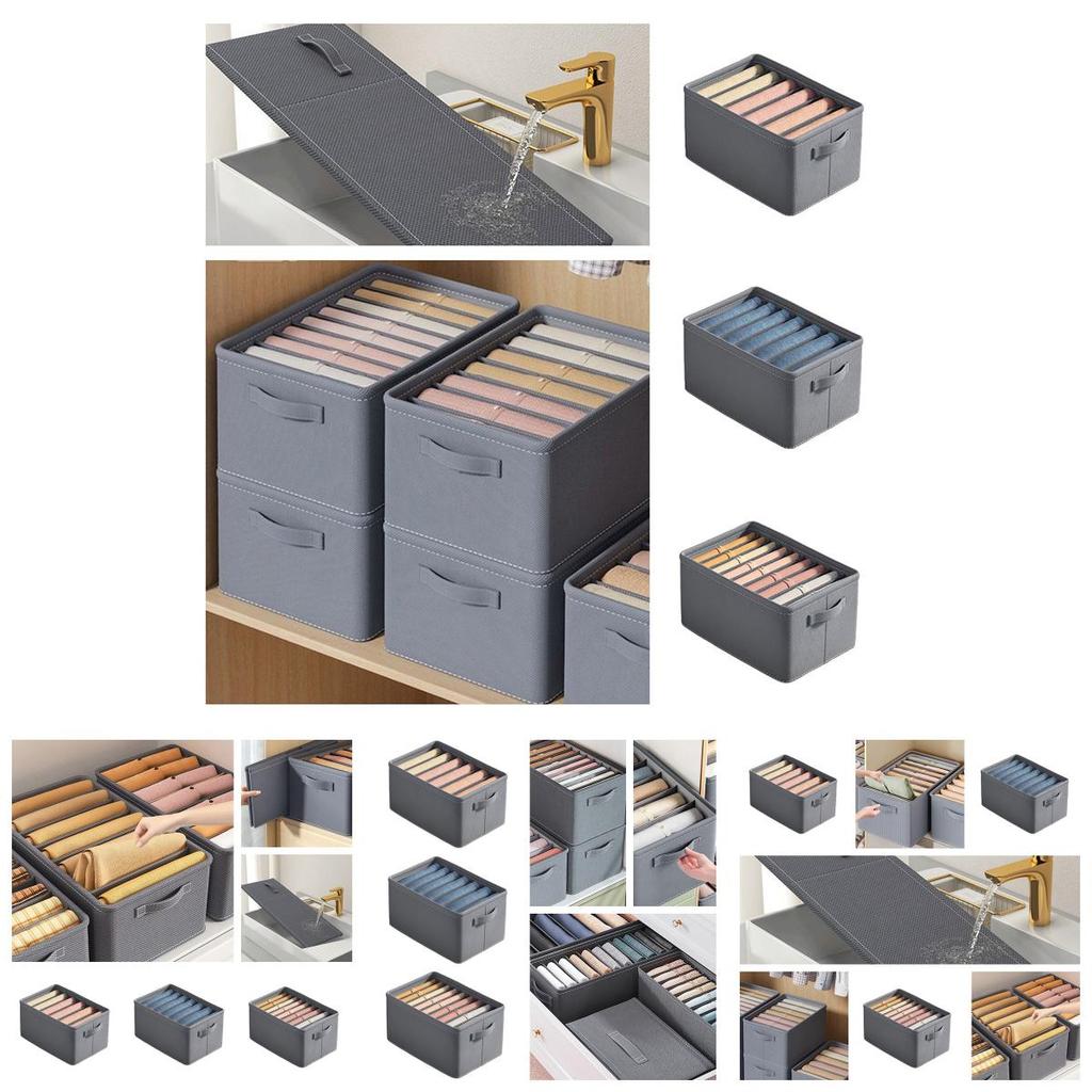 Multipurpose Non-woven Clothes Storage Box Gray Various Sizes
