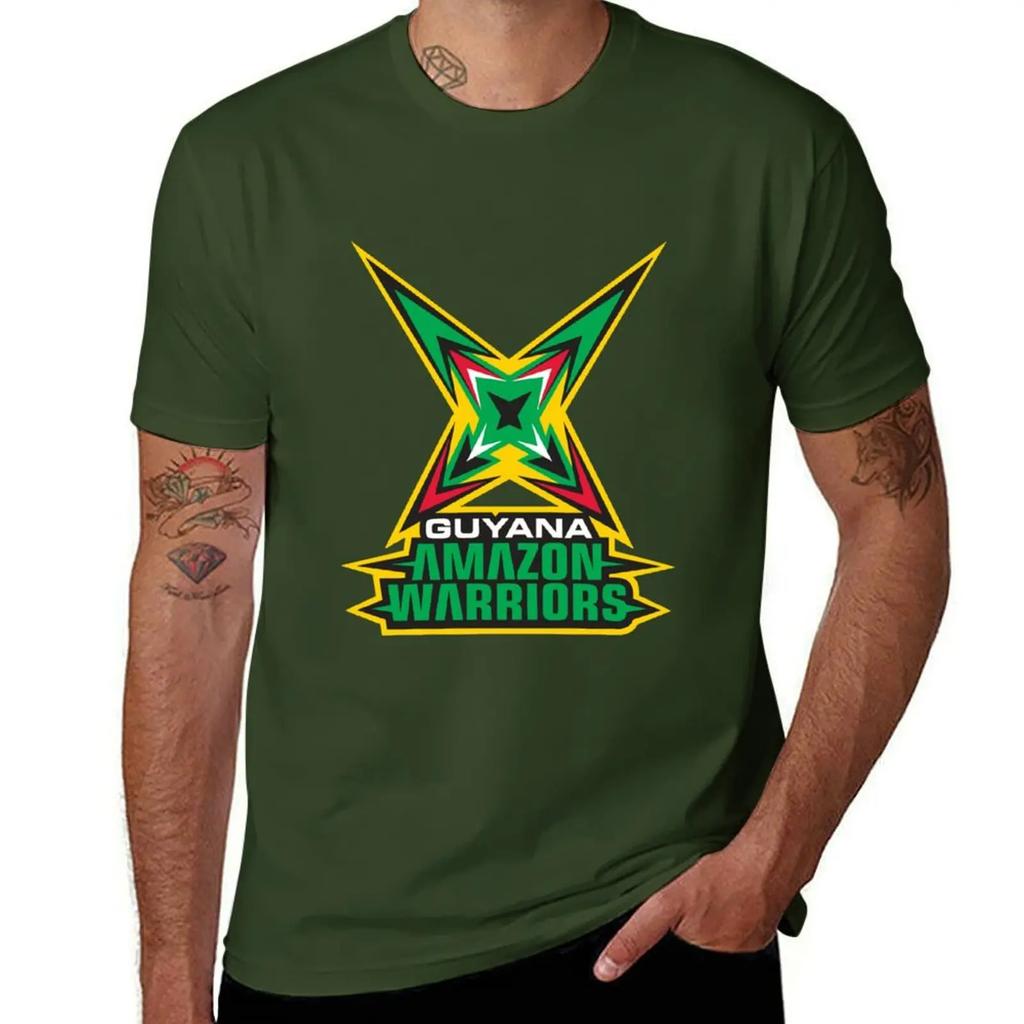 Guyana Amazon Warriors T-Shirt Blacks Blanks Anime T Shirts Cute Tops Shirts Graphic Tee Men