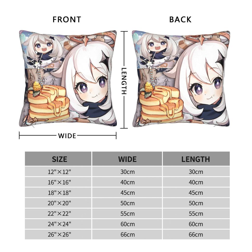 Genshin Impact Game Pillow Covers Stuff Printing Cushion Cover Gift  Pillow Case Cover Sofa Multiple Sizes