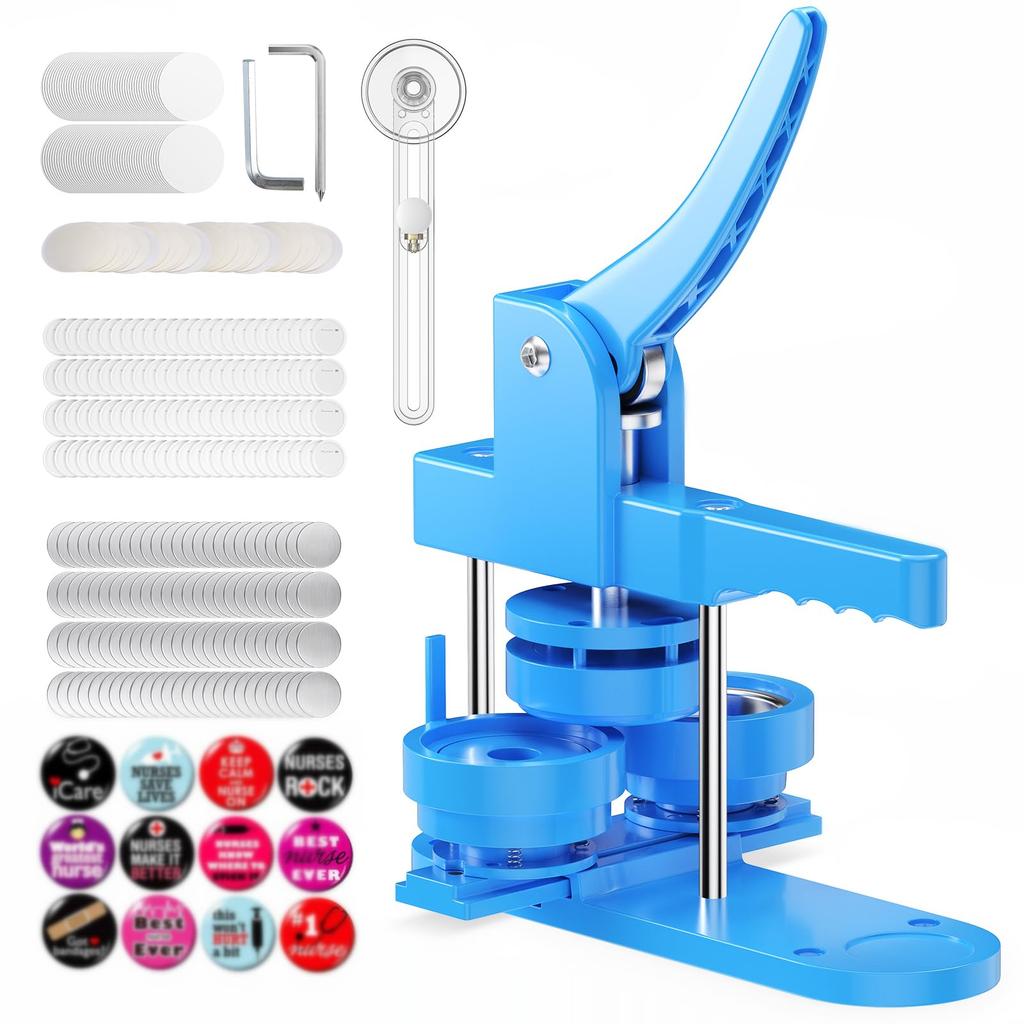 Badge Maker Badge Materials Badge Machine 25mm 32mm 58mm Base 3 Sizes Badge DIY Badge Machine 400 Badge Materials Included Badge Making Machine