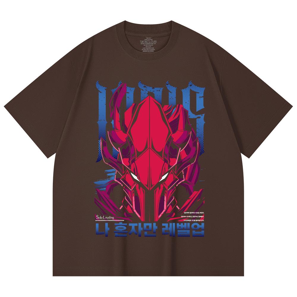 230 Gsm 100% Cotton Solo Leveling V13 Igris Print Unisex Heavy Cotton T Shirt