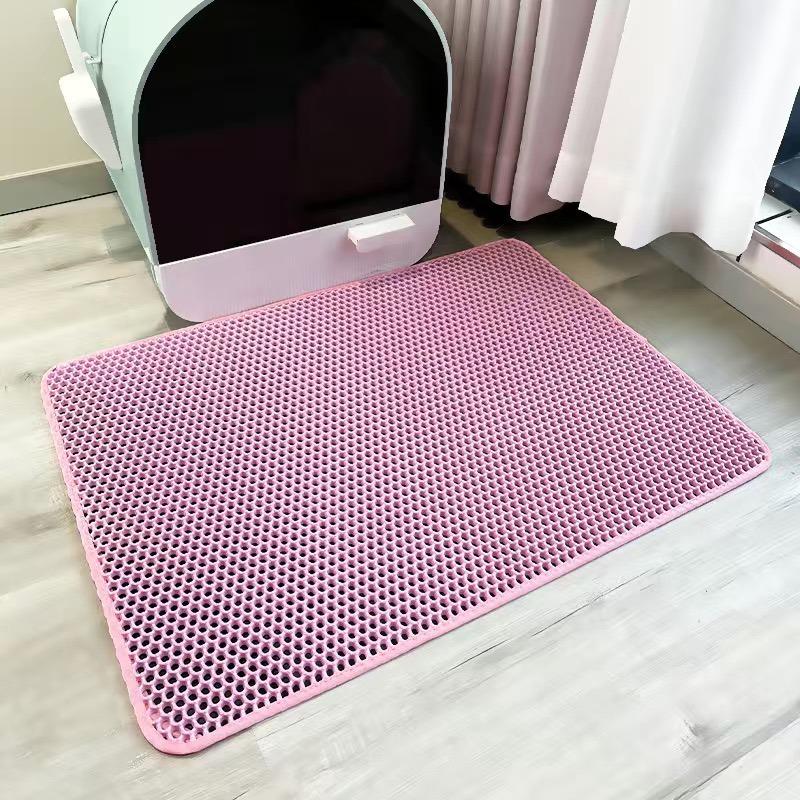 Eva Double-Layer Cat Litter Mat - Super Large, Thickened, Anti-Tracking, and Sand Leakage Prevention Mat