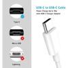 Cables USB-C vers USB-C 1M pour Samsung A56 A53 5G A52 4G-5G A33 5G A22 A04s A13 A12 - Blanc - Lot 2