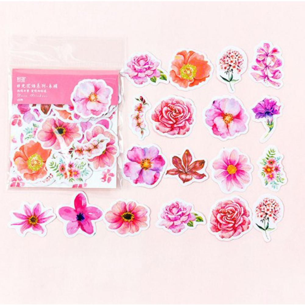 45pcs/set Kawaii Journal Cute Diary Flower Stickers Scrapbooking Stationery Decoration