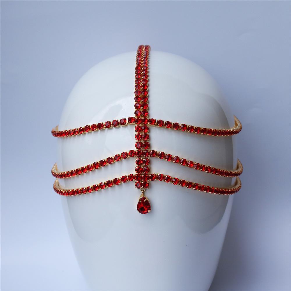 New Multi-Layer Rhinestone Hair Chain, European And American Bridal Wedding Personalized Hair Accessories, Fashionable Hair Accessories Hair Chain
