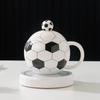 Creative Football Tea Cup 400ml Ceramic Mug Water Cup World Cup Soccer Cup  Gift for Football Fans