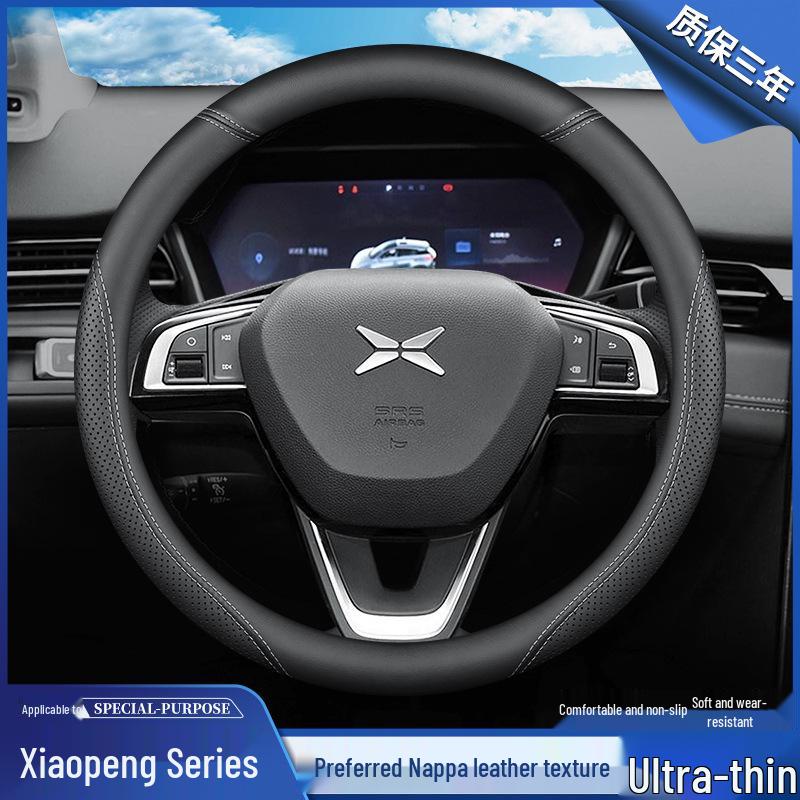 Originální kožený potah volantu Xiaopeng G6 z Nappa kůže pro modely P7, P5, G9, G3 – Ultratenký, nevyžaduje šití